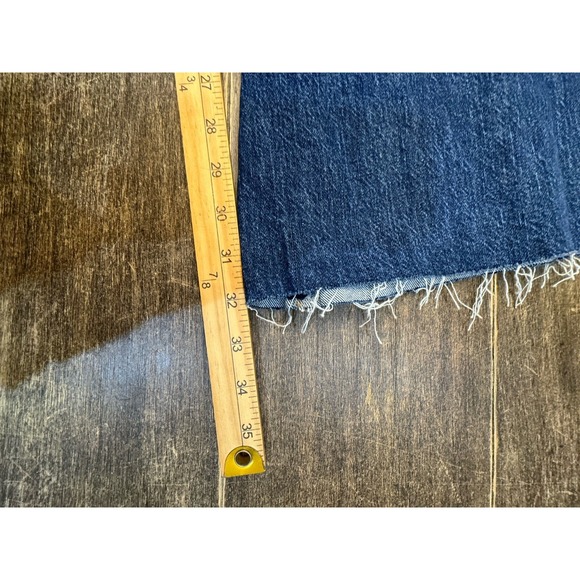 Forever 21 Blue Denim Flare Leg Jeans Daisies-High Rise Size 29 60's - Picture 15 of 16